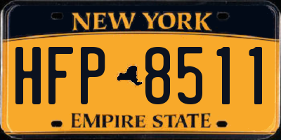 NY license plate HFP8511