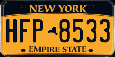 NY license plate HFP8533