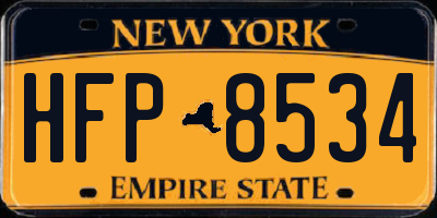 NY license plate HFP8534