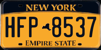 NY license plate HFP8537