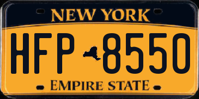 NY license plate HFP8550