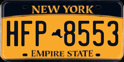 NY license plate HFP8553