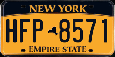 NY license plate HFP8571