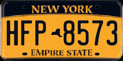 NY license plate HFP8573