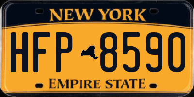 NY license plate HFP8590