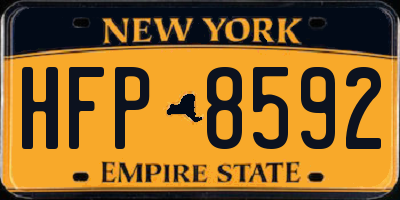 NY license plate HFP8592