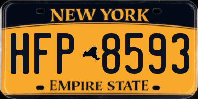 NY license plate HFP8593