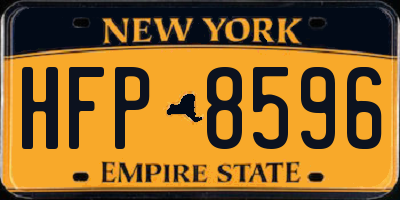 NY license plate HFP8596