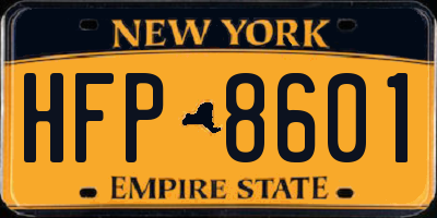 NY license plate HFP8601