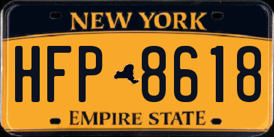 NY license plate HFP8618