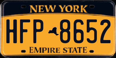 NY license plate HFP8652