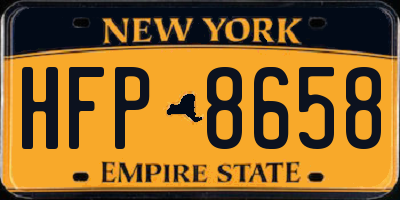 NY license plate HFP8658