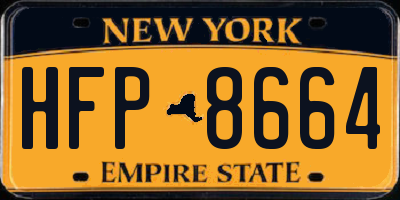 NY license plate HFP8664