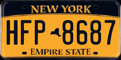 NY license plate HFP8687