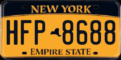 NY license plate HFP8688