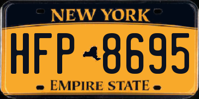 NY license plate HFP8695