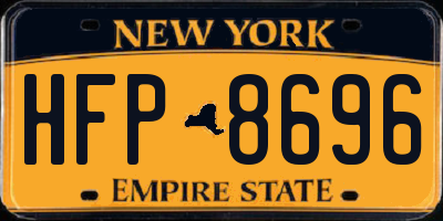 NY license plate HFP8696