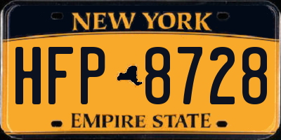 NY license plate HFP8728