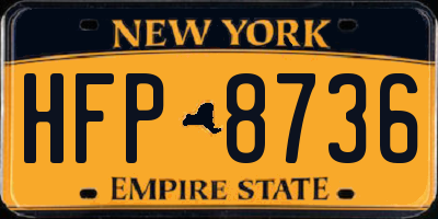 NY license plate HFP8736