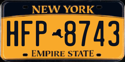 NY license plate HFP8743