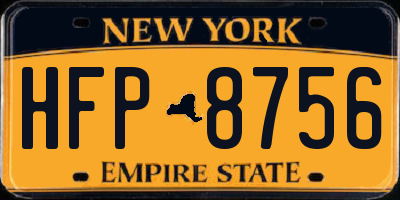 NY license plate HFP8756