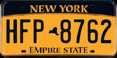NY license plate HFP8762