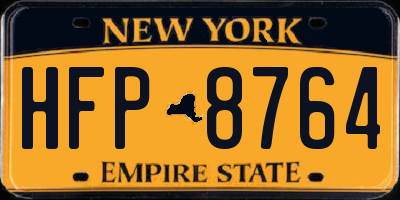 NY license plate HFP8764