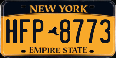 NY license plate HFP8773