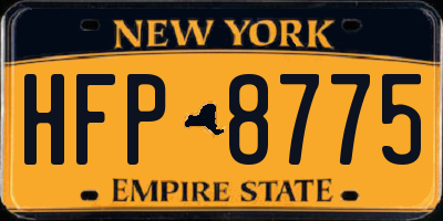 NY license plate HFP8775