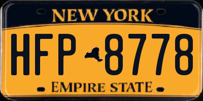 NY license plate HFP8778