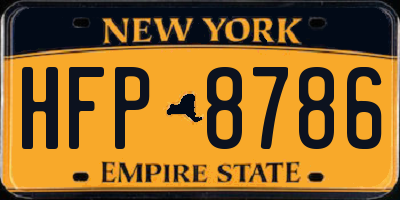NY license plate HFP8786