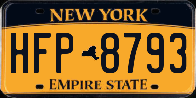 NY license plate HFP8793
