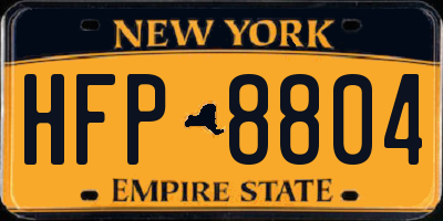 NY license plate HFP8804