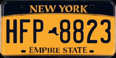 NY license plate HFP8823