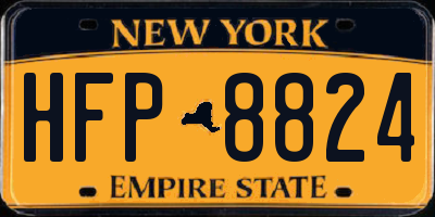 NY license plate HFP8824
