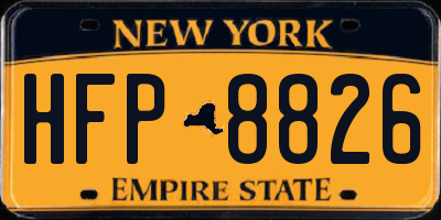 NY license plate HFP8826
