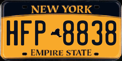 NY license plate HFP8838