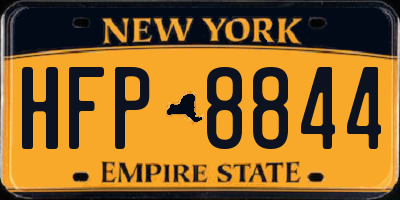 NY license plate HFP8844