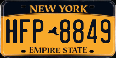 NY license plate HFP8849