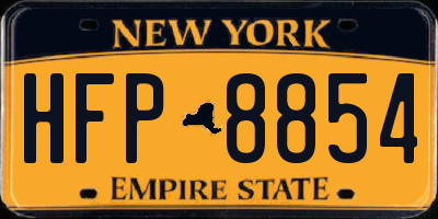 NY license plate HFP8854