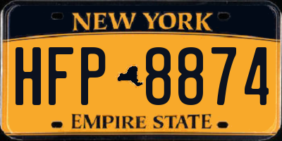 NY license plate HFP8874