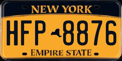 NY license plate HFP8876