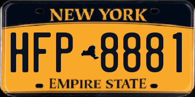 NY license plate HFP8881