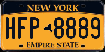 NY license plate HFP8889