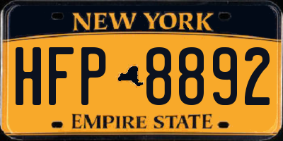 NY license plate HFP8892