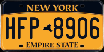 NY license plate HFP8906
