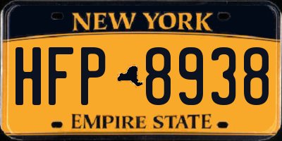 NY license plate HFP8938