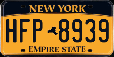 NY license plate HFP8939