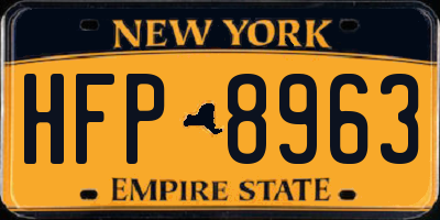 NY license plate HFP8963