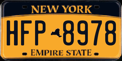 NY license plate HFP8978